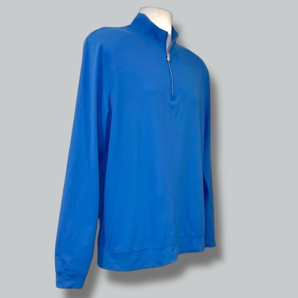 Johnnie-O Performance Quarter Zip Pullover Men’s Medium Blue Motion JMKO100300 - Picture 3 of 14